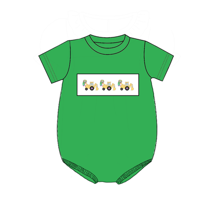 Kids Mardi Gras Smocked Collection Truck Excavator Donut Outfits