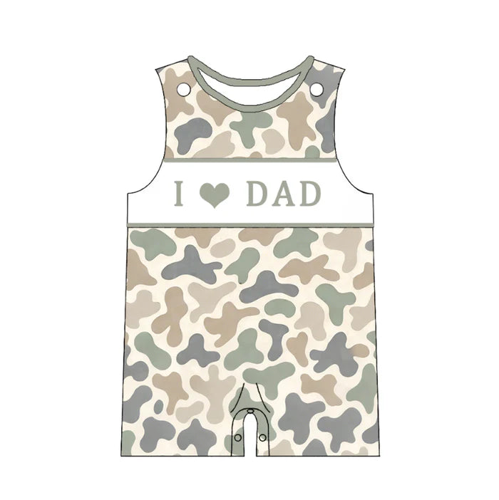 Smocked Father's Day Kids Collection – Embroidered I LOVE DAD Outfits