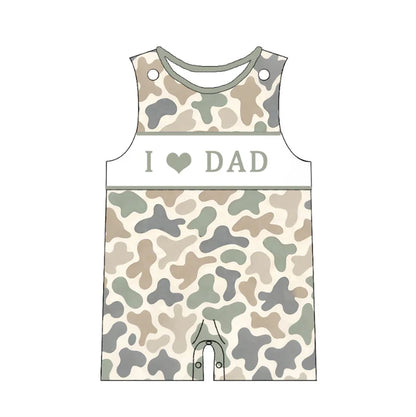 Smocked Father's Day Kids Collection – Embroidered I LOVE DAD Outfits
