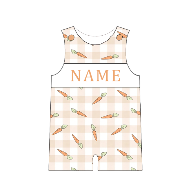 Summer Easter Carrot Custom Name Smocked Embroidery Collection