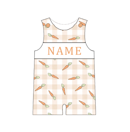 Summer Easter Carrot Custom Name Smocked Embroidery Collection