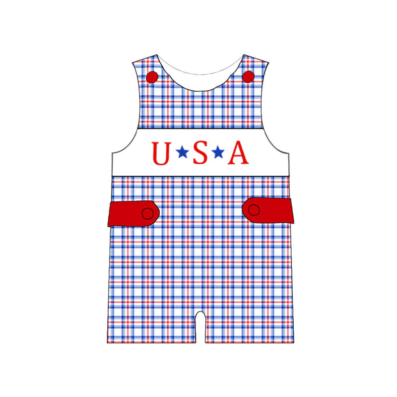 USA Smocked Independence Day July 4th Kids Collection – Embroidered Patriotic Outfits