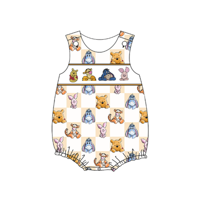 Summer Animal Smocked Embroidered Kids Outfits