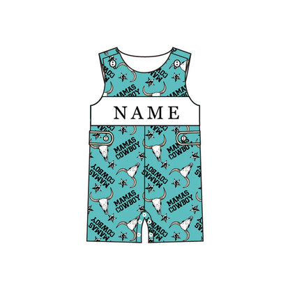 MAMA'S COWBOY Personalized Name Embroidery Smocked Outfit