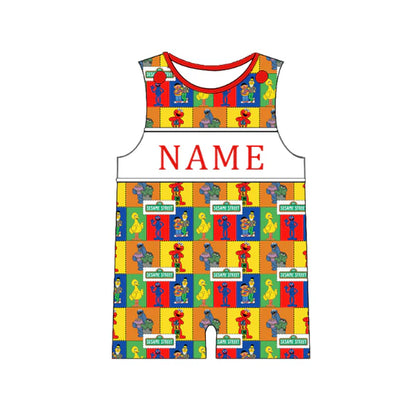 Spring Summer Sesame Smocked Embroidery Outfit Set with Custom Name – Kids Boutique Matching Clothes