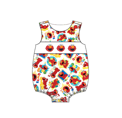 Smocked Embroidery Summer Kids Collection – Premium Elmo-Inspired Clothes