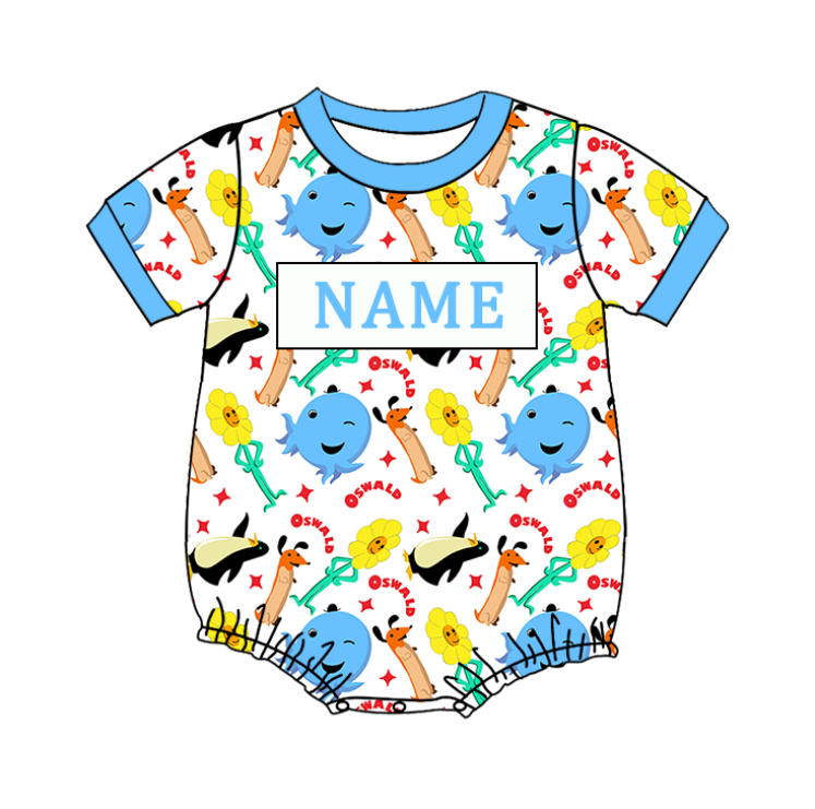 Summer Oswald Smocked Embroidery Outfit | Personalized Name Collection