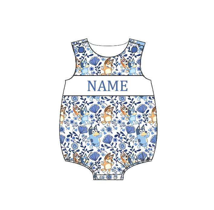 Smocked Embroidery Custom Name Baby & Kids Clothing Bluey Collection