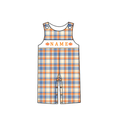 Personalized Pumpkin Embroidery Collection | Custom Name Halloween Dress, Bubble Romper, Jon Jon & Boys Outfit