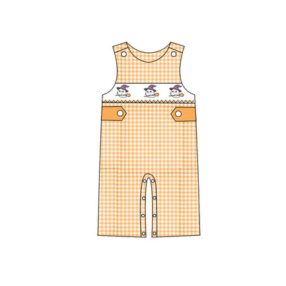 Halloween Smocked Embroidery Collection | Machine-Smocked Baby & Kids Boutique Outfits | Ghost Theme