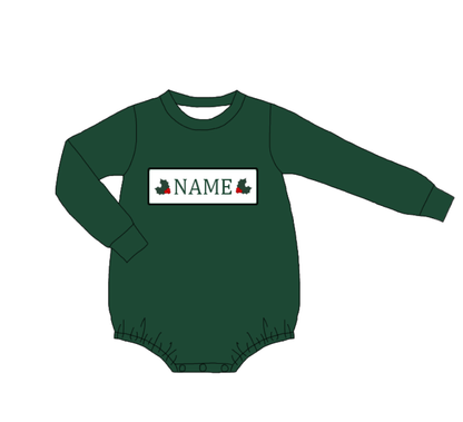 Personalized Christmas Smocked Embroidery Family Matching Outfits – Custom Name Holiday Clothing for Girls, Boys & Baby