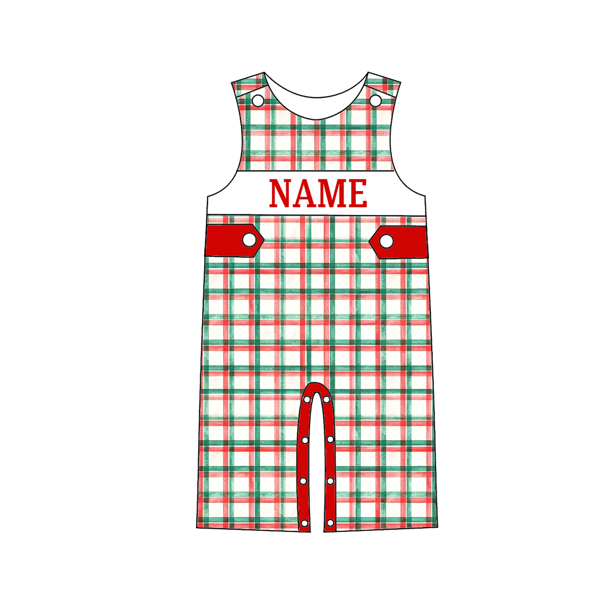 Personalized Christmas Santa Smocked Embroidery Sibling Collection – Custom Name Girls Dress, Ruffle Set & Baby Romper