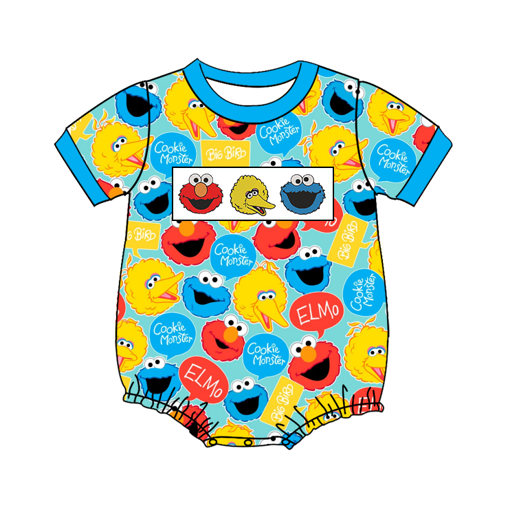Cartoon Character Smocked Embroidered Sibling Matching Outfits – Boys & Girls Boutique Clothing Set
