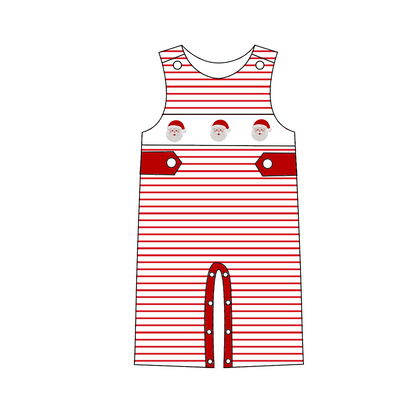 Christmas Santa Smocked Embroidery Kids Holiday Outfits Collection