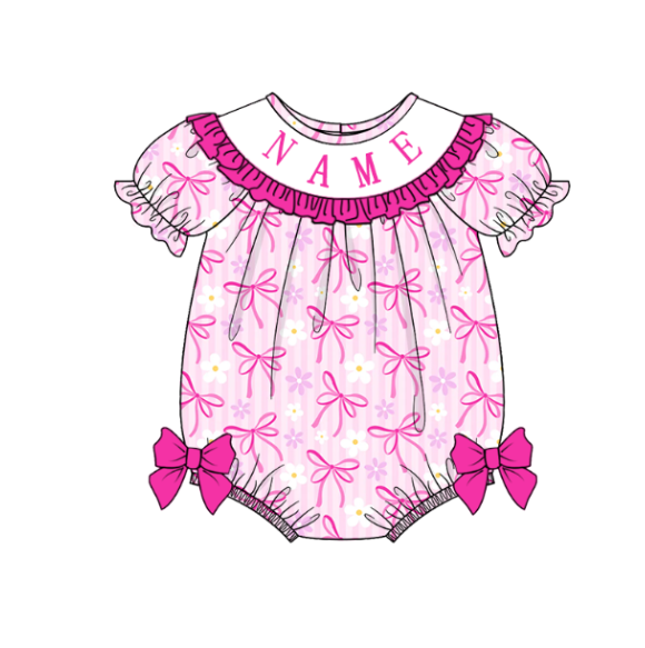 MAMA'S BESTIE Bow Custom Name Smocked Embroidered Collection