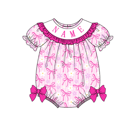 MAMA'S BESTIE Bow Custom Name Smocked Embroidered Collection