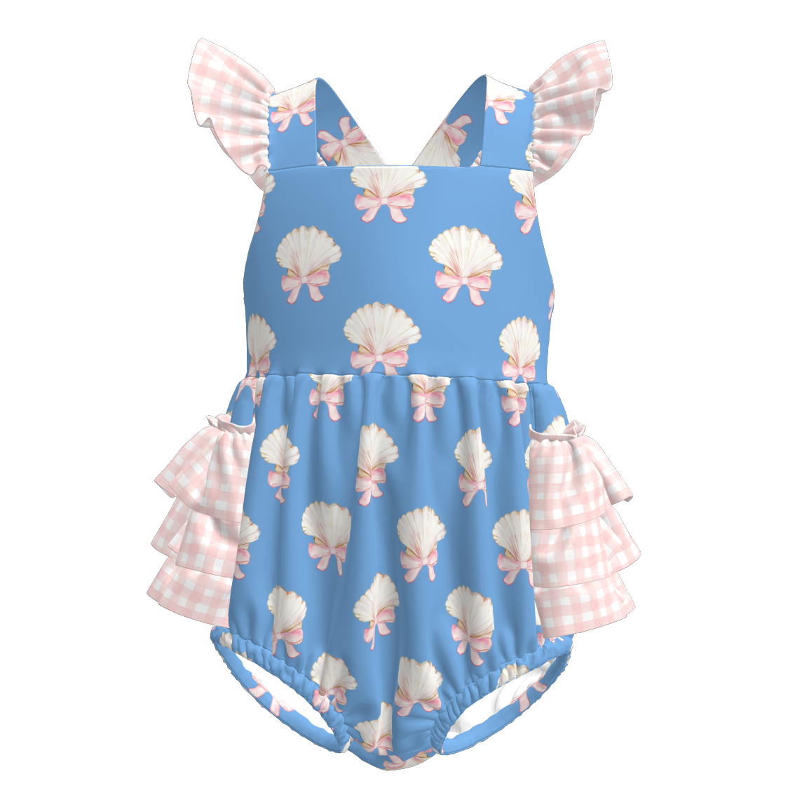 Baby Girls Fruit Summer Themed Print Bubbles Romper