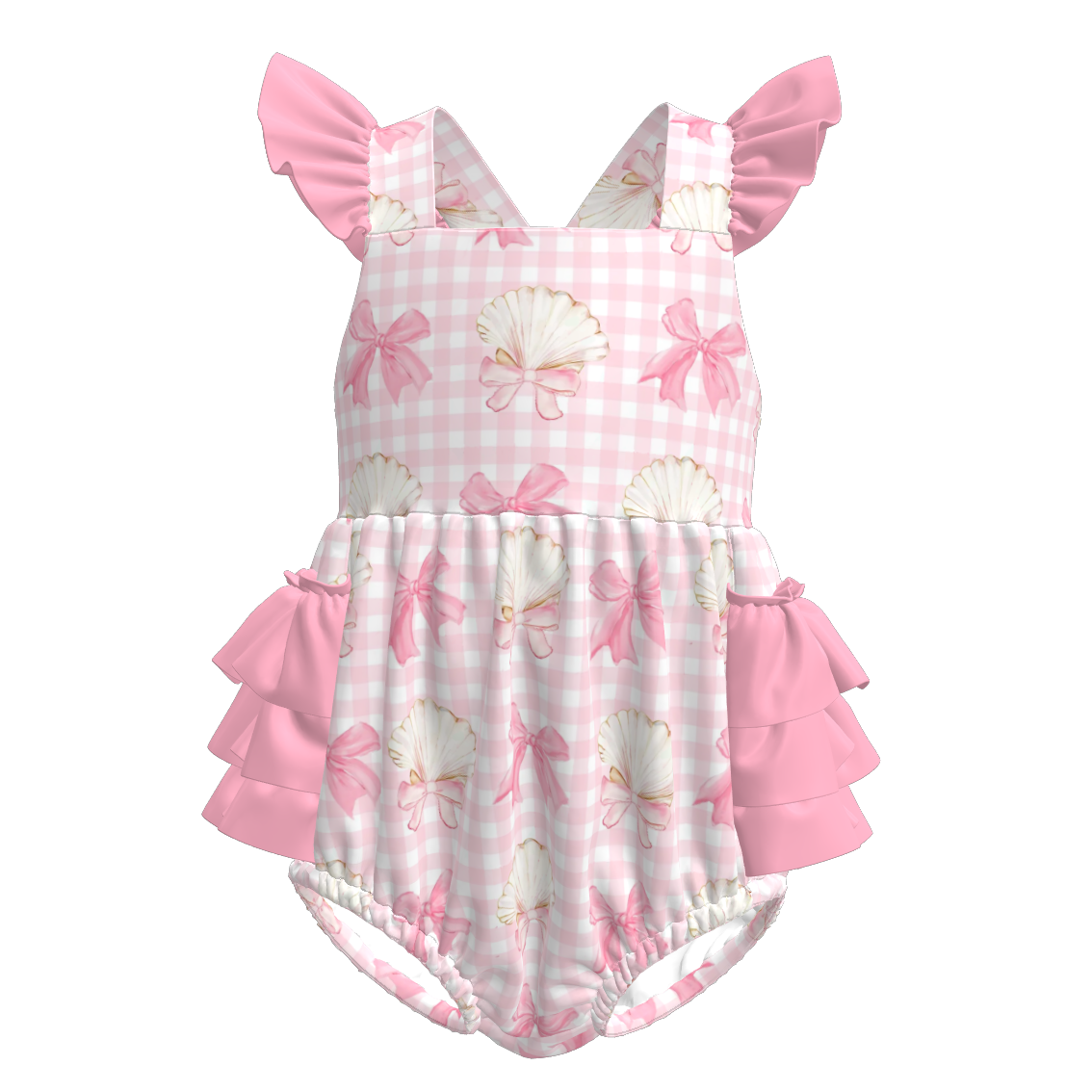 Baby Girls Fruit Summer Themed Print Bubbles Romper