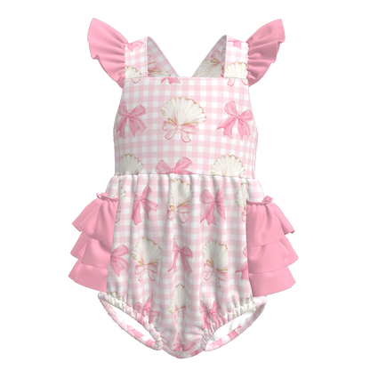 Baby Girls Fruit Summer Themed Print Bubbles Romper