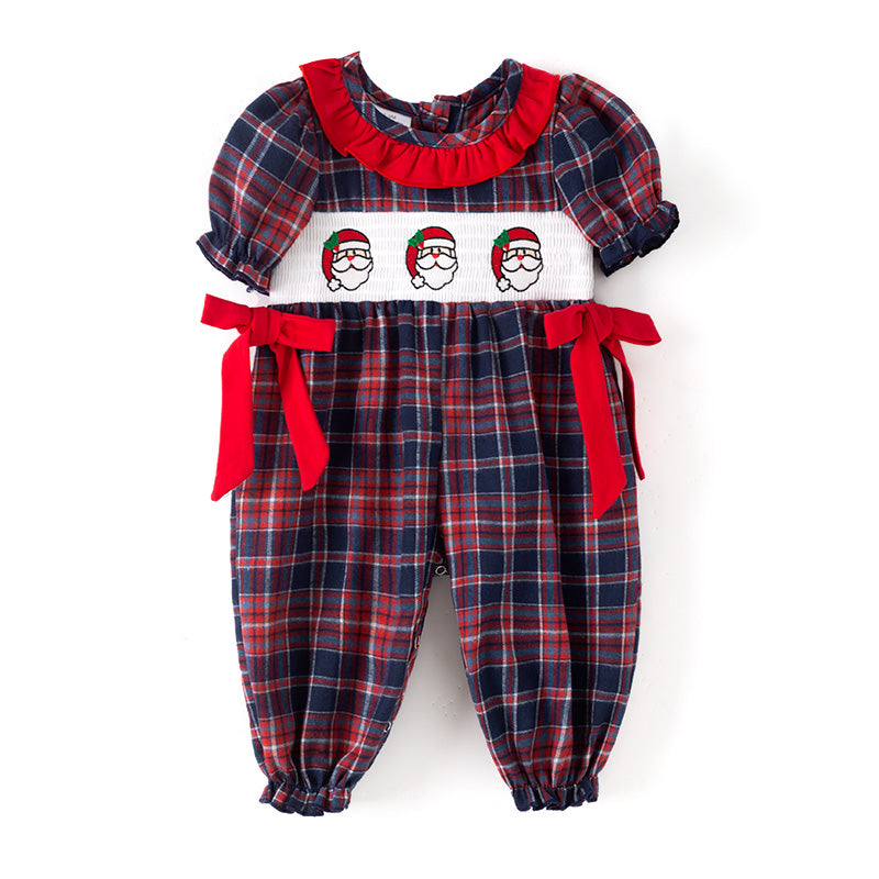 Christmas Sibling Matching Outfits – Santa Smocked Collection