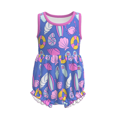 Siblings Girls Summer Sea Themed Matching Clothes