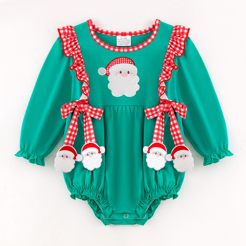 Festive Santa Embroidery Sibling Set – Christmas Edition