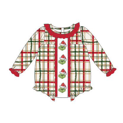 New Christmas Kids Clothing Collection – Festive Grinch Embroidery