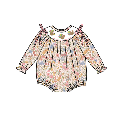 Girls Thanksgiving Turkey Embroidery Sibling Outfits