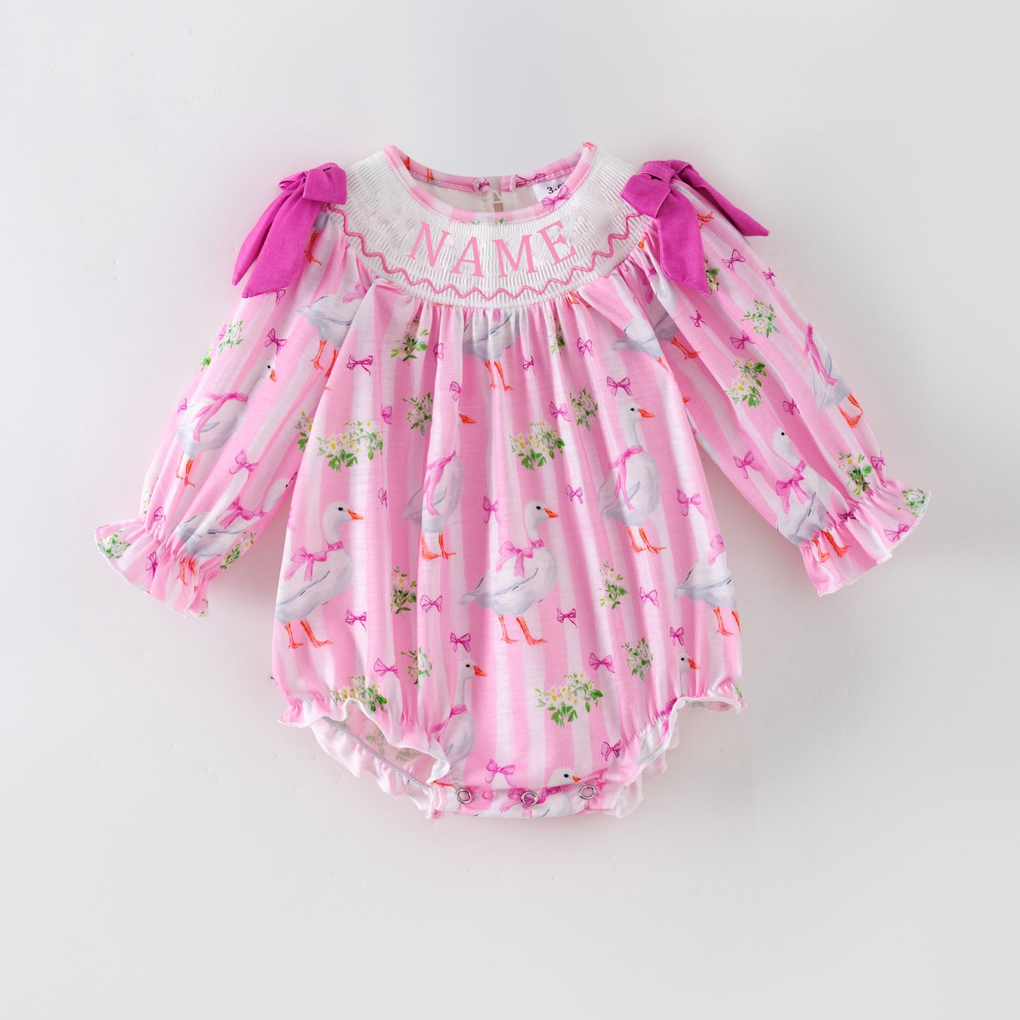 Kids Custom Name Gilly Goose Embroidery Smocks Sibling Clothes