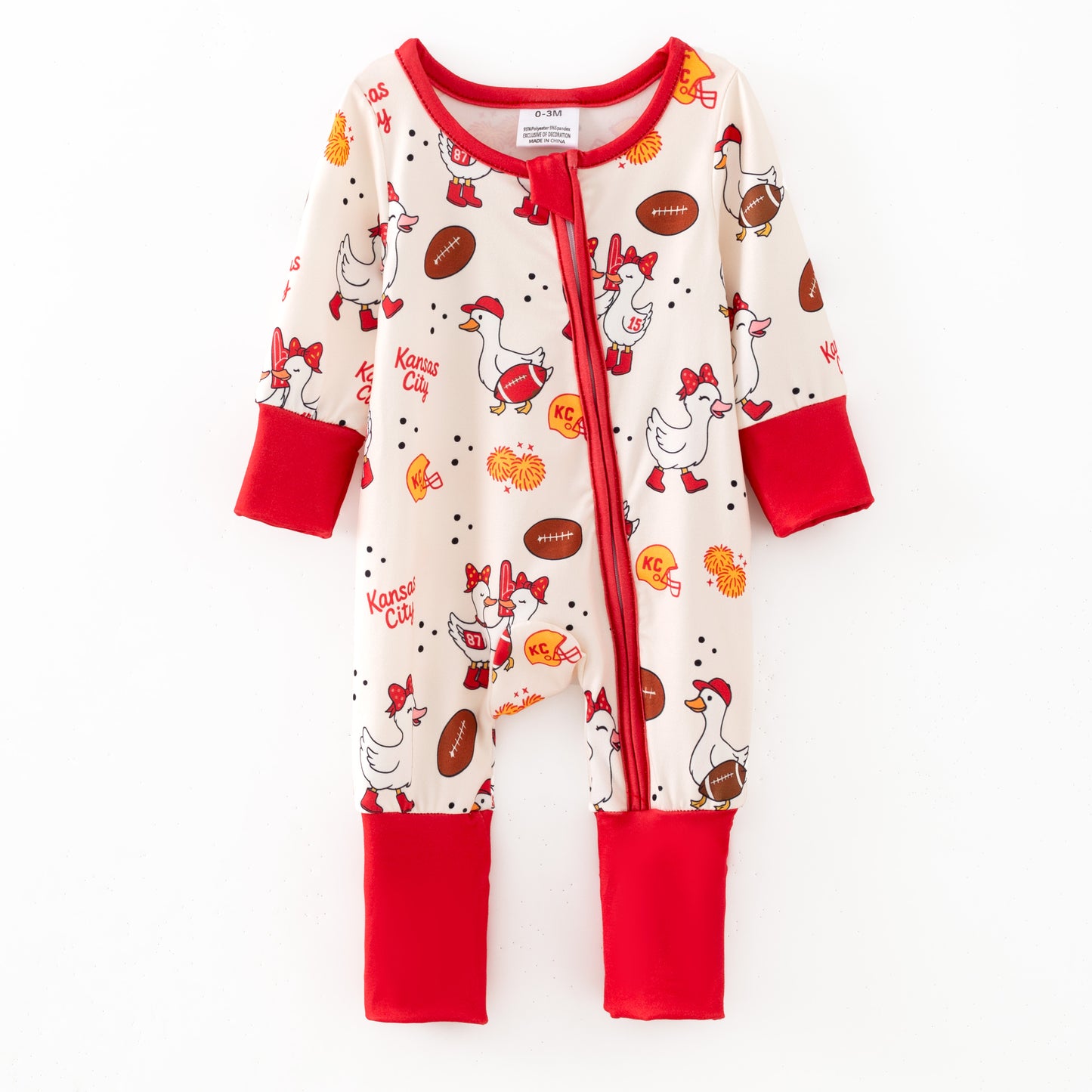 2025 Fall Christmas Zipper Romper Kansas City Collection Set