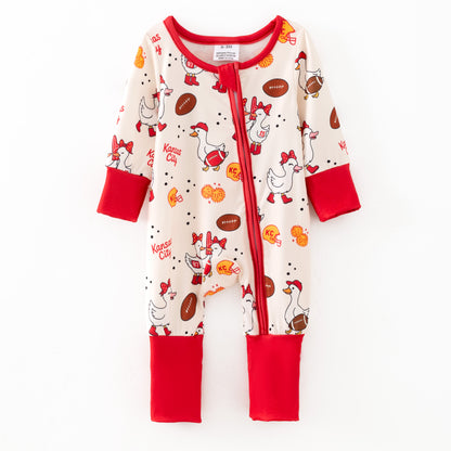 2025 Fall Christmas Zipper Romper Kansas City Collection Set