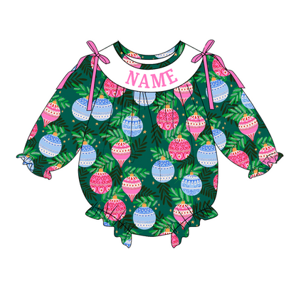 Fall Balloon Smocked Embroidery Custom Name Outfit Collection