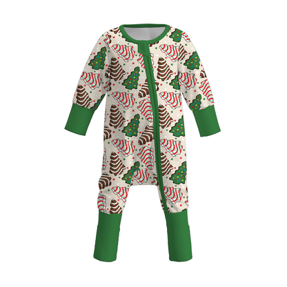 Baby Girls Christmas Winter Santa Gift Print Soft Sleepwear Pajamas
