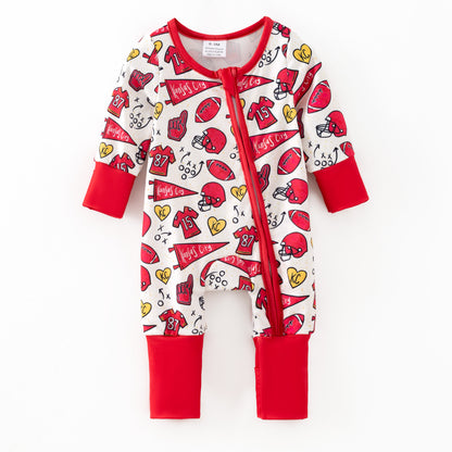 2025 Fall Christmas Zipper Romper Kansas City Collection Set