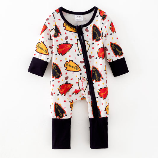 2025 Fall Christmas Zipper Romper Kansas City Collection Set