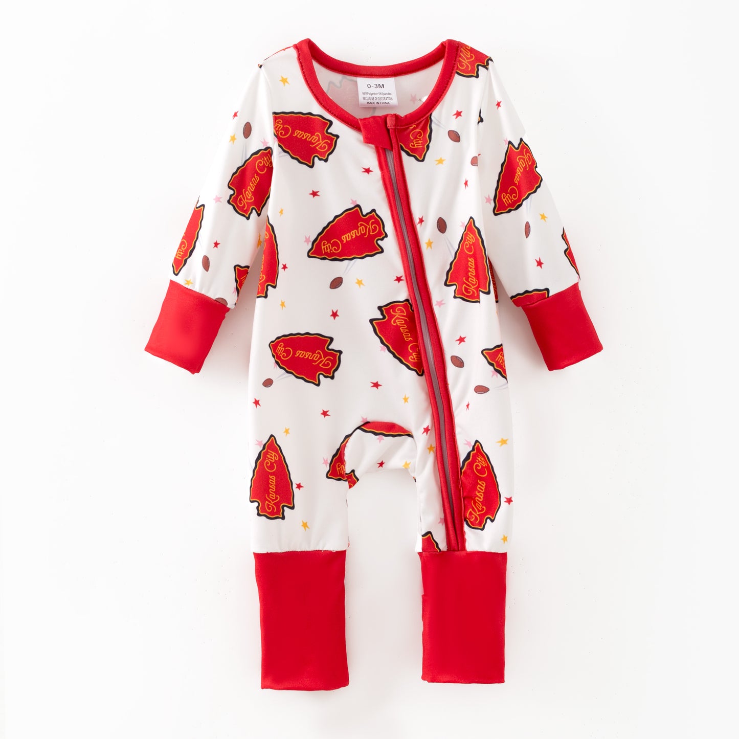 2025 Fall Christmas Zipper Romper Kansas City Collection Set