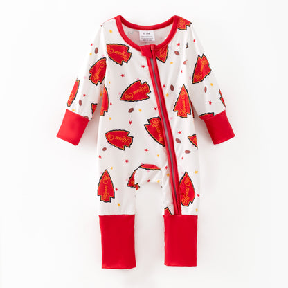 2025 Fall Christmas Zipper Romper Kansas City Collection Set