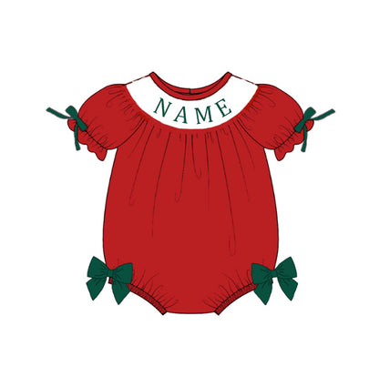 Christmas Custom Name Embroidered Smocked Family Outfits
