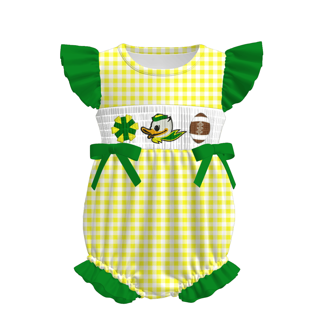 The Oregon ducks Football Embroidered Matching Sibling Outfits