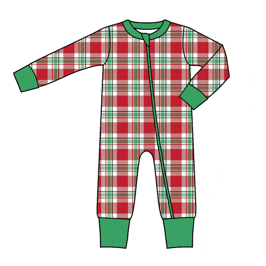 Christmas Red Green Plaid Family Pajama Collection