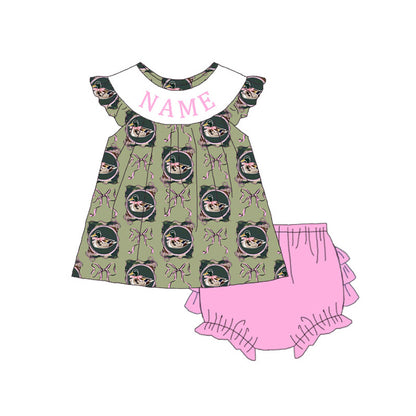 Kids Personalized Name Smock Embroidery Outfit | 2026 Spring Summer Duck Collection