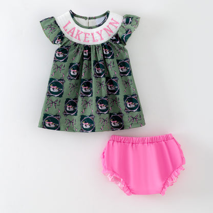 Kids Personalized Name Smock Embroidery Outfit | 2026 Spring Summer Duck Collection