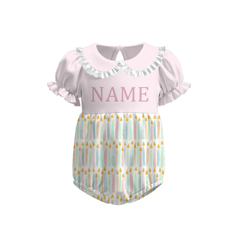 Kids Spring Summer Brithday Custom Name Embroidery Sibling Set