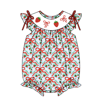 2026 Spring Summer Strawberry Bow Collection Kidswear