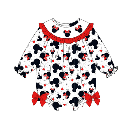 Girls Valentine's Day Spring Cartoon Custom Name Smock Embroidery Collection