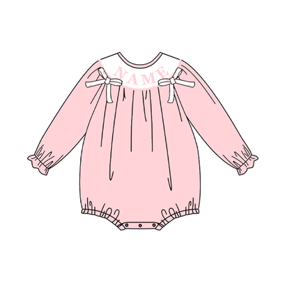 2026 Valentine's Day Spring Custom Name Kids Embroidery Smocked Collection