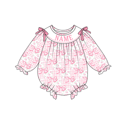 2026 Valentine's Day Custom Name "MAMA'S GIRL" Smocked Embroidered Collection