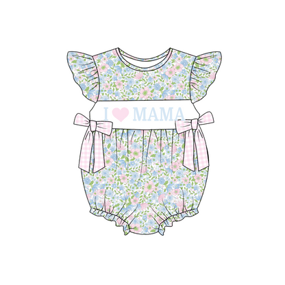 Spring Summer Mother's Day Floral Custom Name Smocked Embroidered Collection
