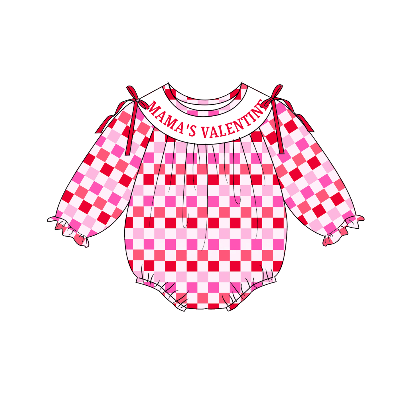 Kids Plaid Smocked Collection MAMA'S VALENTINE Holiday Outfits