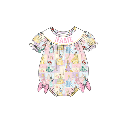 Girls Summer LITTLE PRINCESS Custom Name Smock Embroidery Collection